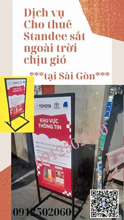 cho thuê standee chân sắt cho thuê standee chân sắt