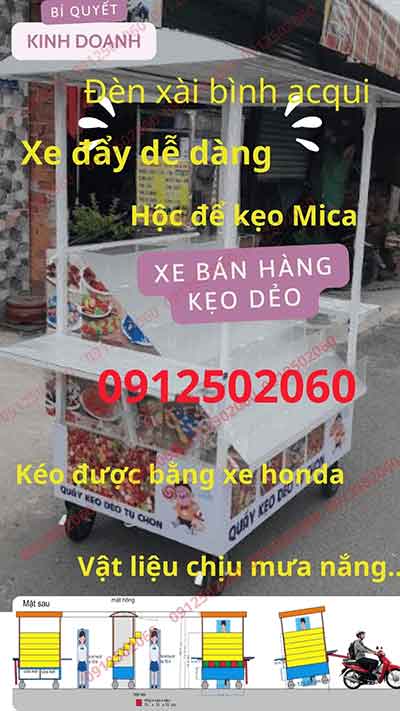 xe bán kẹo dẻo xe bán kẹo dẻo