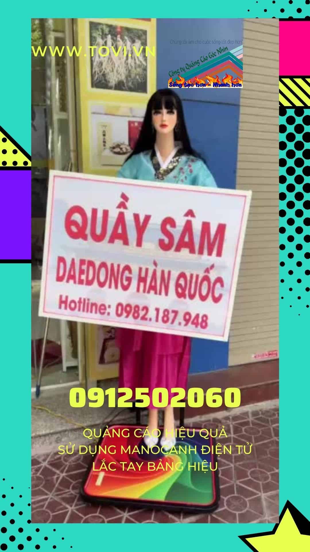 manocanh xoay bảng hiệu quảng cáo